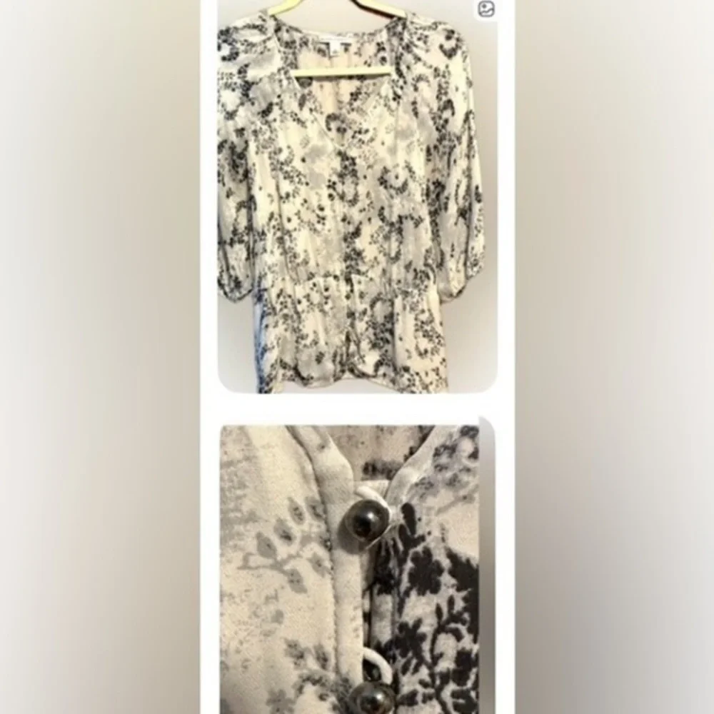 Banana Republic SILK Blouse Sz S Chic Coquette Versatile Feminine Boho